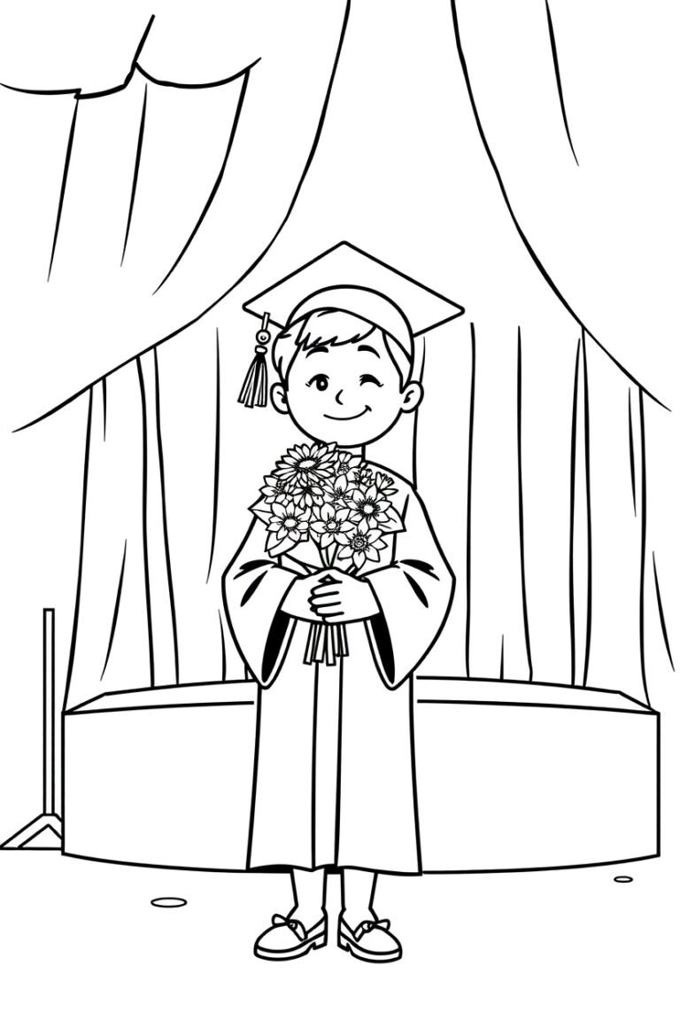 20 graduation coloring pages