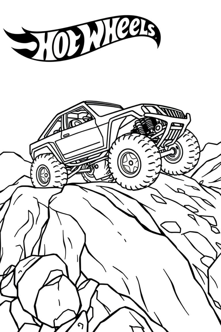 20 Hot wheels coloring page​