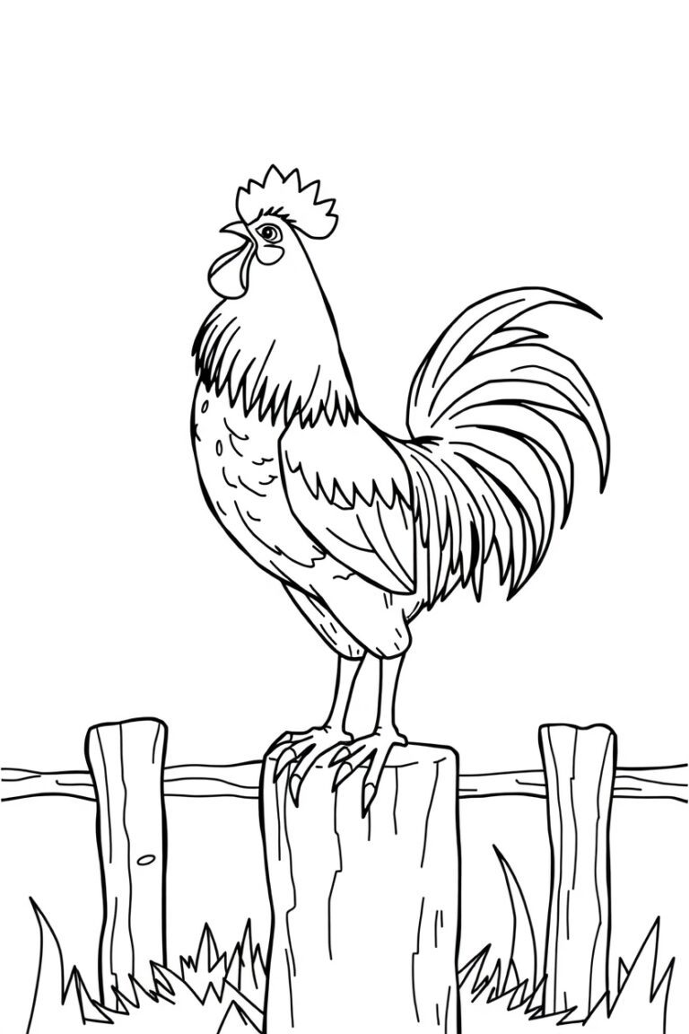 20 rooster coloring pages