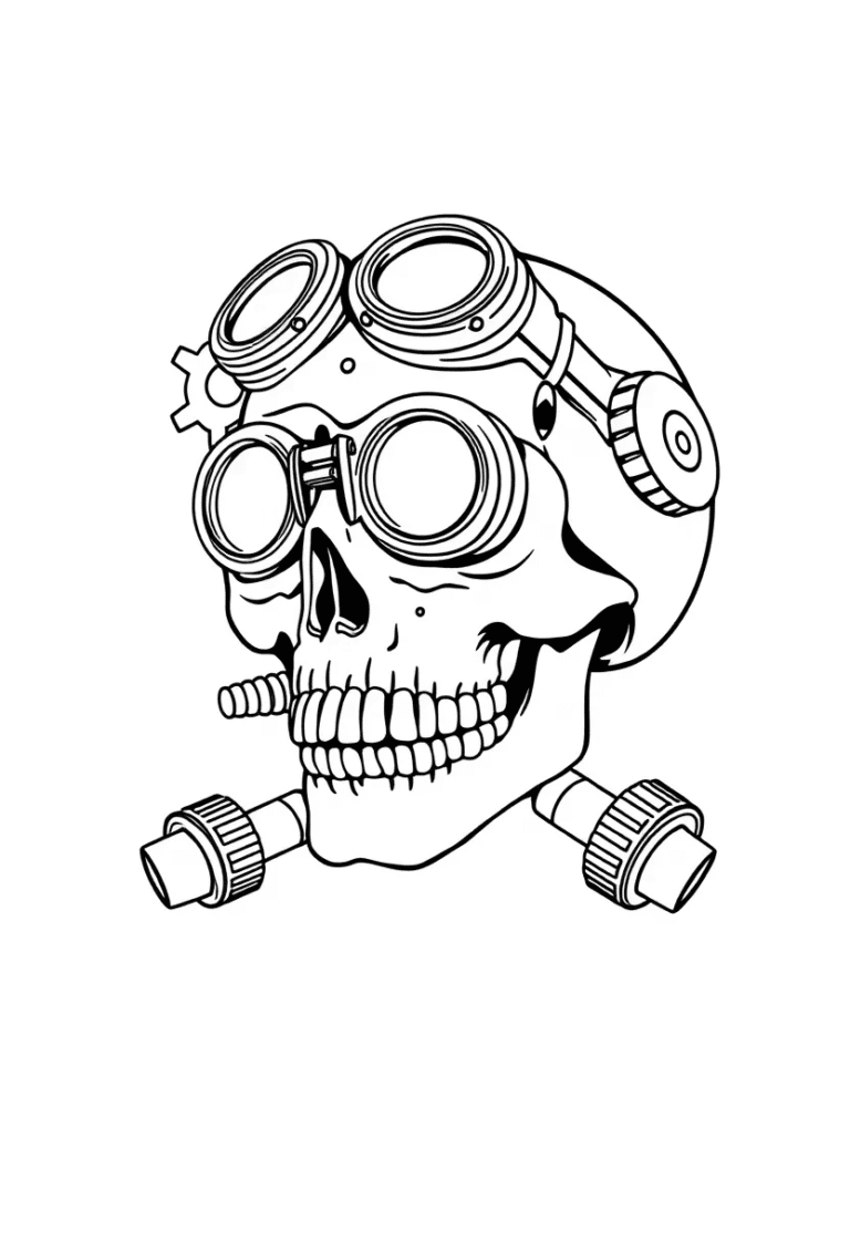 20 skull coloring pages