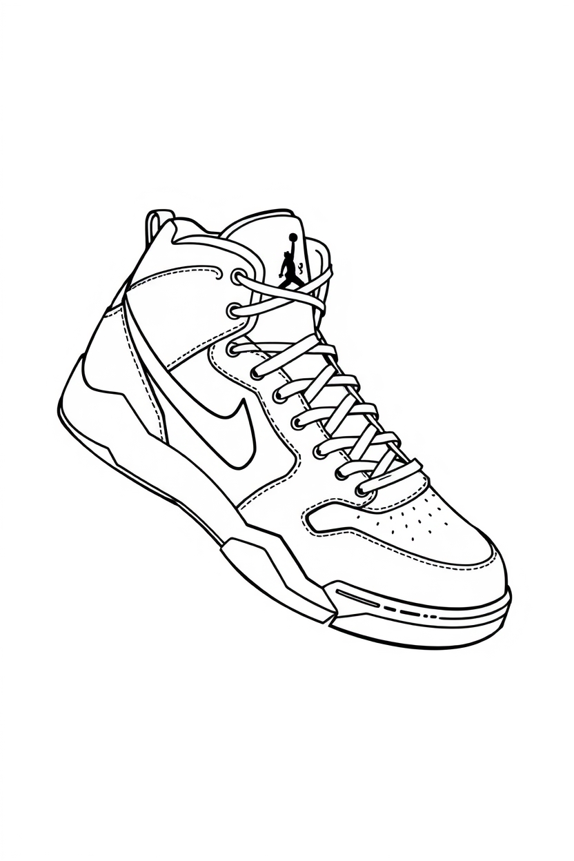30 sneaker coloring pages