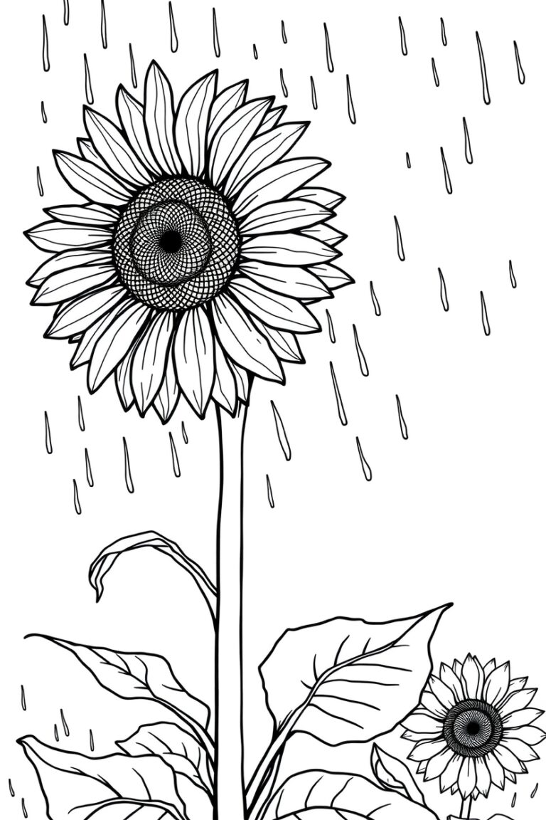 20 sunflower coloring pages
