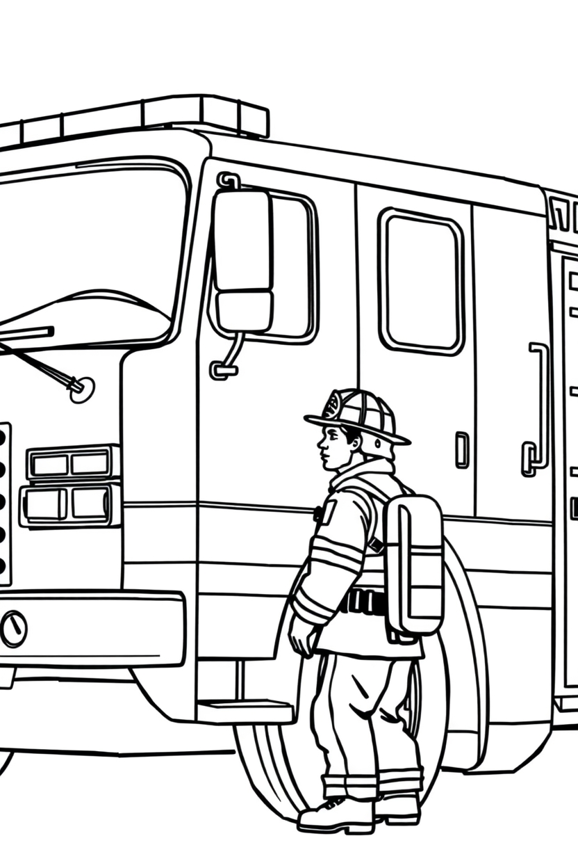 24 Fire Truck Coloring Pages