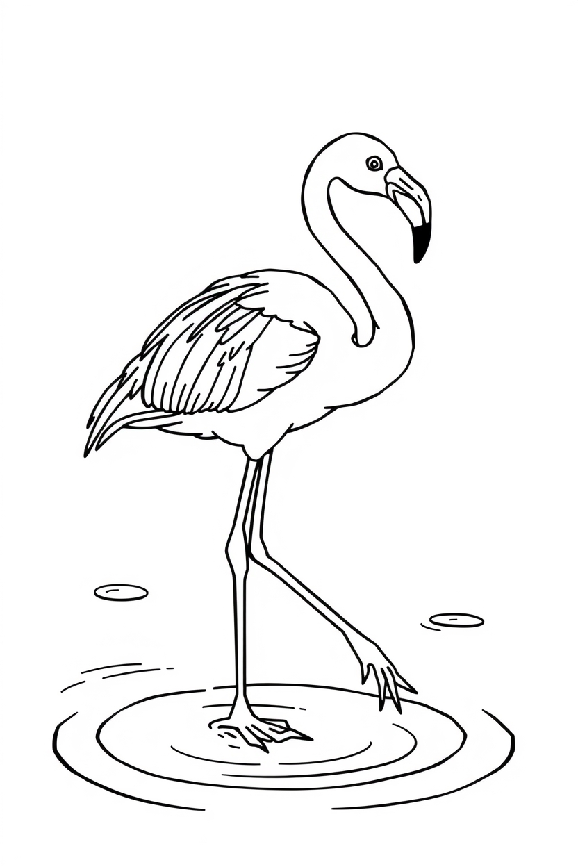 19 flamingo coloring pages