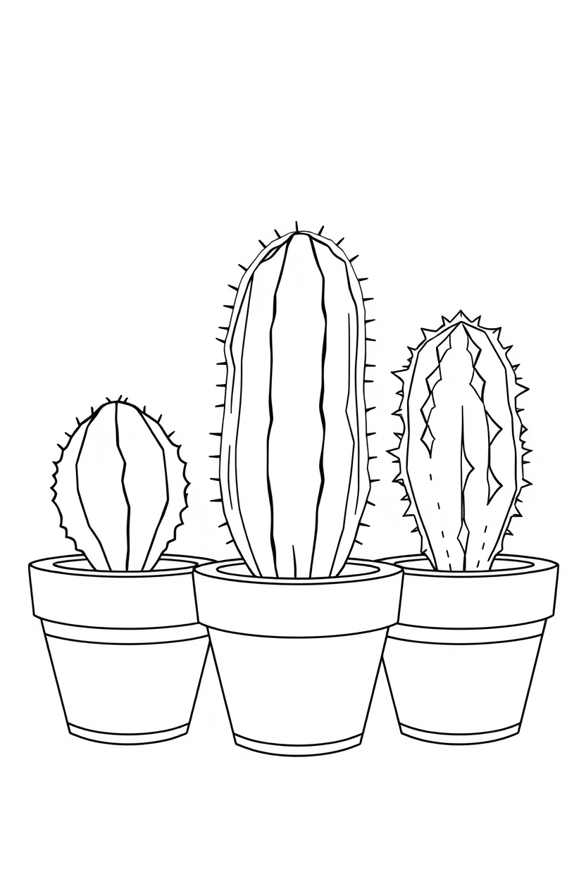 24 succulent coloring pages