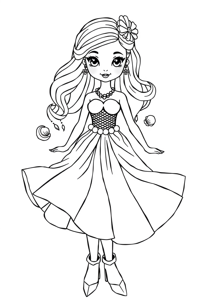 26 doll coloring pages